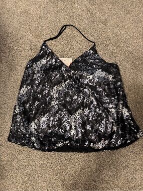 Women’s Eight Sixty sequin halter top size M NWT